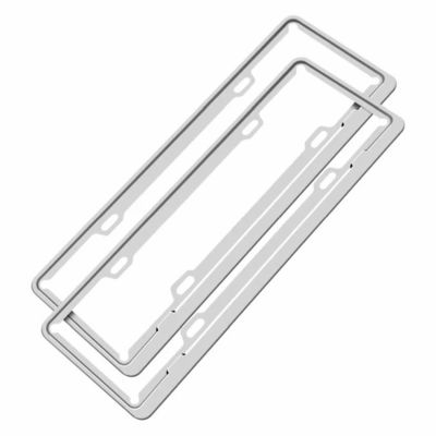 Anodize CNC Machining Parts Stainless Steel Car License Plate With 4 LED