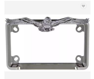 Stainless Steel Decorative Custom Motorcycle Car license Plate Frames For Injection Molding