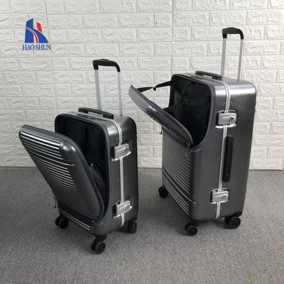 PC Hardshell Metal Carry Luggage Suitcase On Trolley Durable Spinner Rolling Travel Aluminum Frame