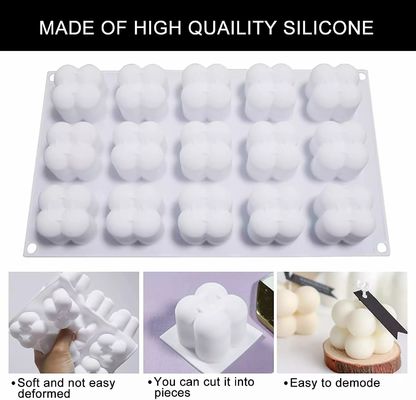 Custom Wax Flower Shape Pillar Candle And Resin Making Silicone Mold Candles Mould