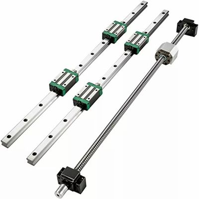 Aluminum KR60 CNC Machining Parts Manual Linear Guides 300mm Ball Screw SFU1605 Sliding Table With Hand Wheel