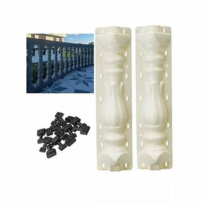 Custom 0.05mm Plastic Injection Molding Parts Simple Floor Mounted White Solid Wood Balustrade Interior Stair Baluster
